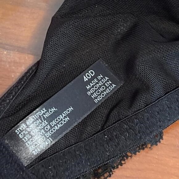 SET of 2 Bundle!! Smart & Sexy Lace Bra Padded 40D Red & Black - Picture 10 of 13